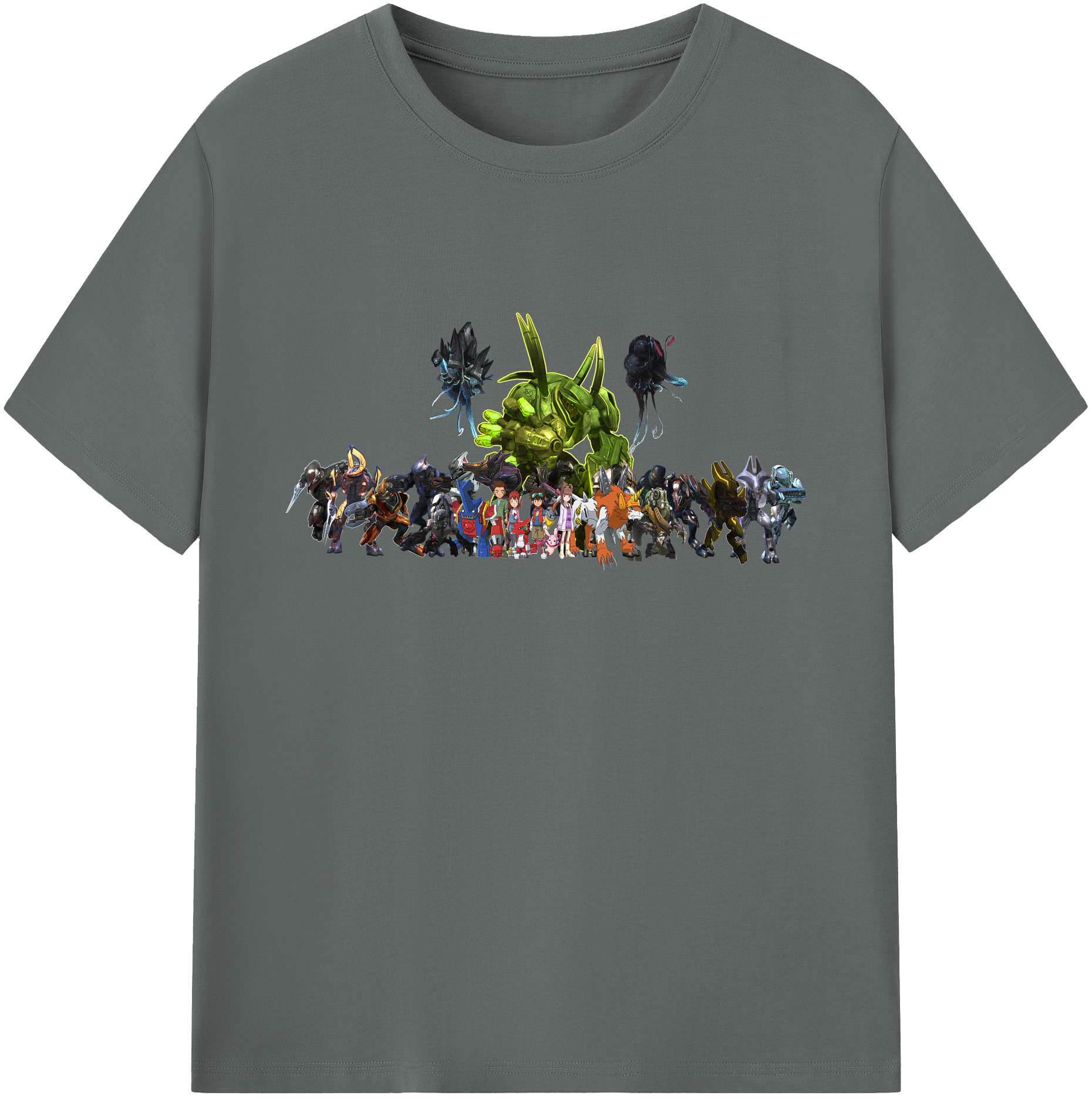 （画像用） Digimon デジタルモンスター/デジモン 綿100％ メンズ半袖Tシャツ｜肌触りやわらか＆通気性
